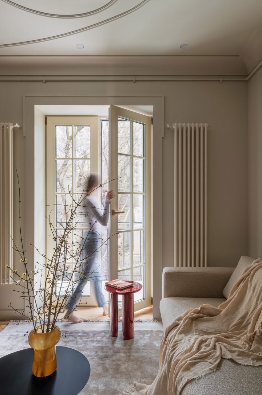 Interiors of an apartment in Kyiv, Ukraine.