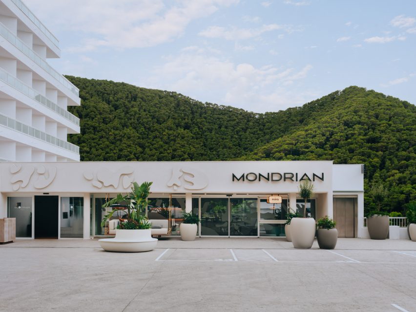 Entrance to the Mondrian Ibiza