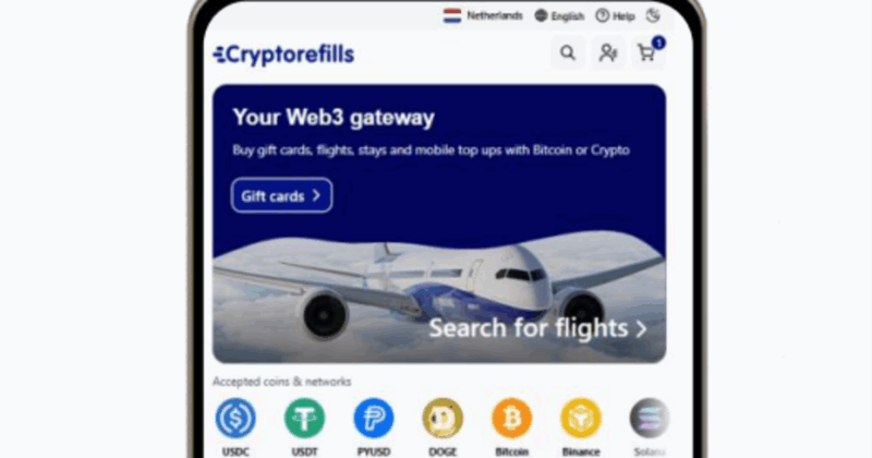Cryptorefills launches Coinbase pay for…