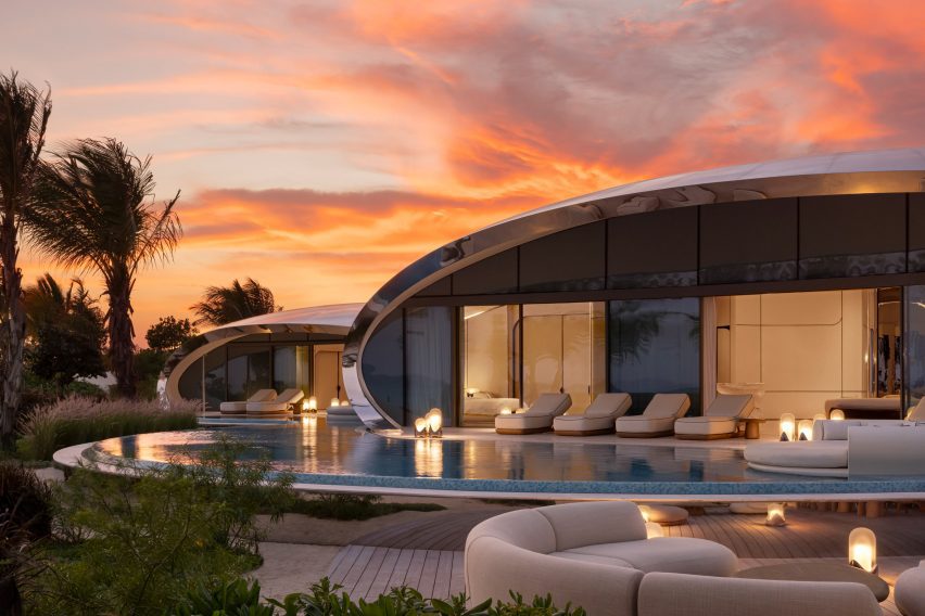 Sunset view of Shebara villa