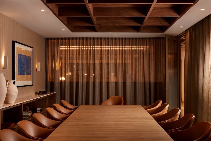 Meeting room in Forum co-working at Sixty-five Dover in Cremorne, Melbourne, by Foolscap Studio