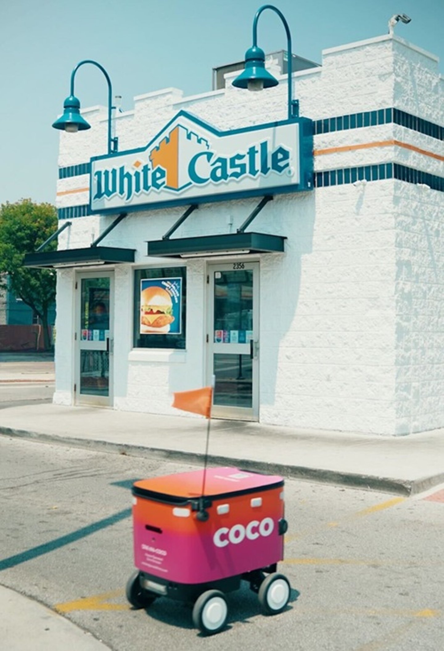 white castle coco delivery robot