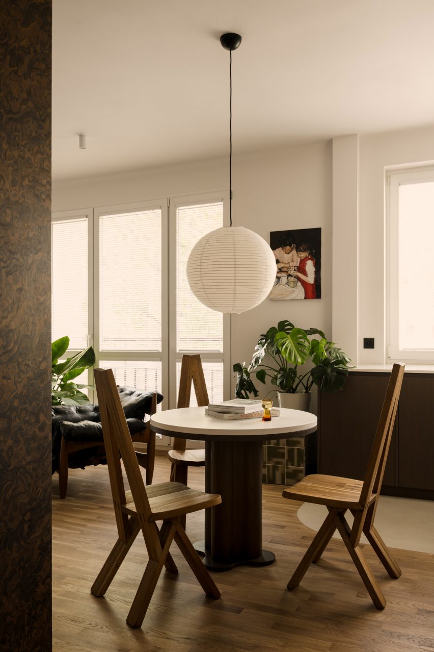 Timber dining chairs custom-made for the project