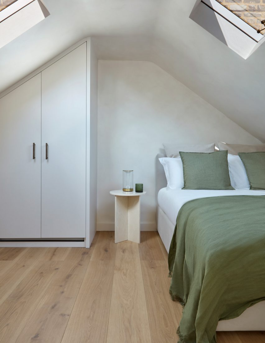 Attic bedroom in London home