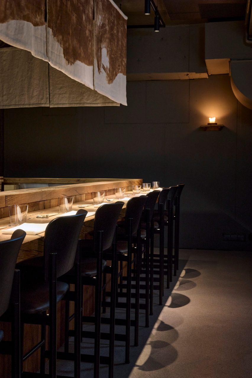 Counter at Shiiย restaurant in Helsinki by Joanna Laajisto