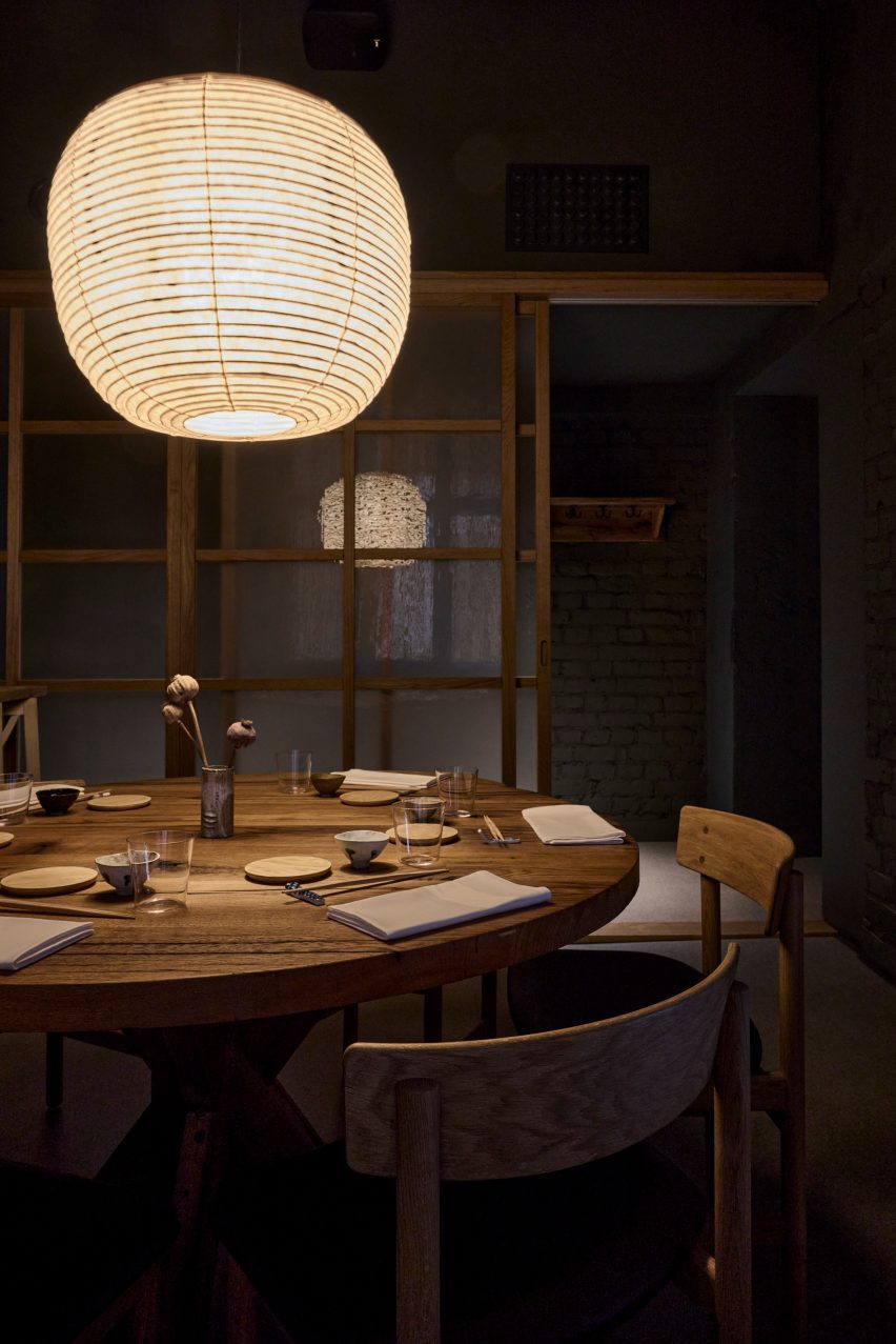 Private dining room at Shiiย restaurant in Helsinki by Joanna Laajisto