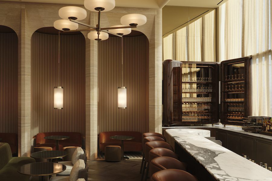 The Long Bar Raffles Boston Studio Paolo Ferrari interior