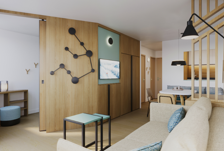 © Pierre & Vacances – L'intérieur est entièrement refait : plus rien ne reste de l'ancienne résidence L'Hermine