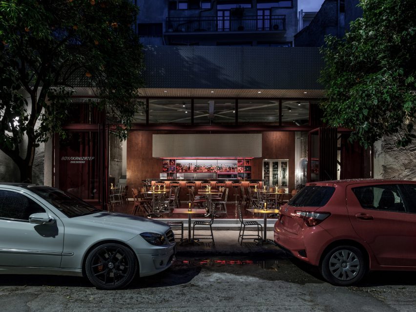 Athens bar seen from outside