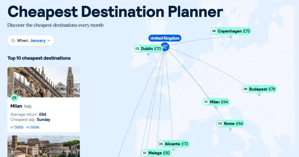 Skyscanner unveils new Cheapest Destination…