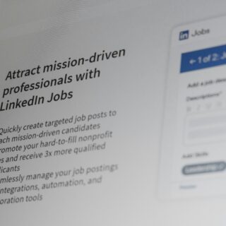 LinkedIn Jobs headline reading 'Attract mission-driven professionals with LinkedIn Jobs' with a bullet-point list beside it (screenshot).