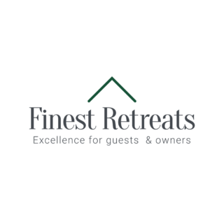 Logo for Finest Retreats: a green roof icon above the text 'Finest Retreats' with the tagline 'Excellence for guests & owners'.