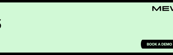 Hero banner for MEWS: mint background with bold text 'THE HOTEL NEXT DOOR USES MEWS' and a 'BOOK A DEMO' button; right shows a hotel staff handing a card to a guest.