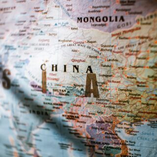 Close-up map section showing Mongolia and northern China with city names and borders.