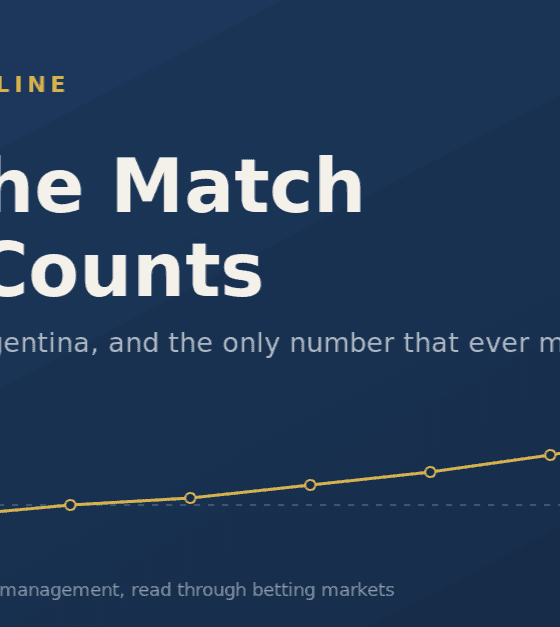 Magazine cover with the title 'Win the Match That Counts' and a rising yellow line chart on a dark blue background.