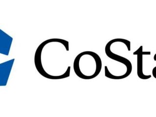 CoStar logo with a blue geometric icon to the left of the wordmark CoStar