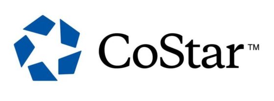 CoStar logo with a blue geometric icon to the left of the wordmark CoStar
