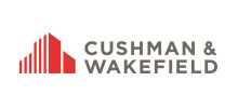Cushman & Wakefield logo: red geometric peak icon to the left and gray 'Cushman & Wakefield' text