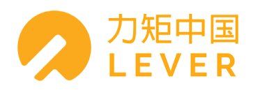Lever brand logo with a yellow circular emblem and Chinese text 力矩中国 above the orange LEVER text.