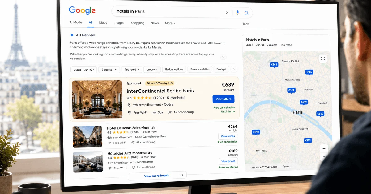 Google Launches AI-Powered Direct Offers Program with IHG as First Hotel Partner, Expanding Travel Advertising.
