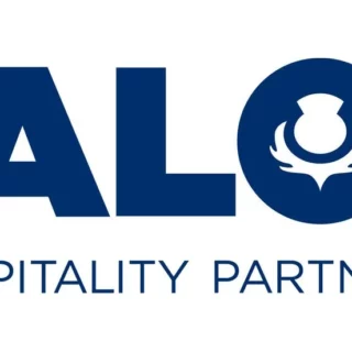 Valor Hospitality Partners logo: bold blue VALOR with a circular crest inside the O and 'HOSPITALITY PARTNERS' text below.