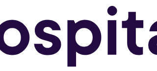 Hospitable logo with a pink circular icon to the left of the word 'hospitable' in dark purple text.