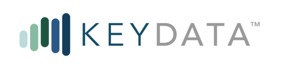 KeyData logo: a left-side stack of rounded vertical bars in teal to dark blue, followed by the word KEYDATA in blue and gray.