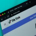 Browser tab showing the TikTok homepage with the TikTok logo and URL (tiktok.com).