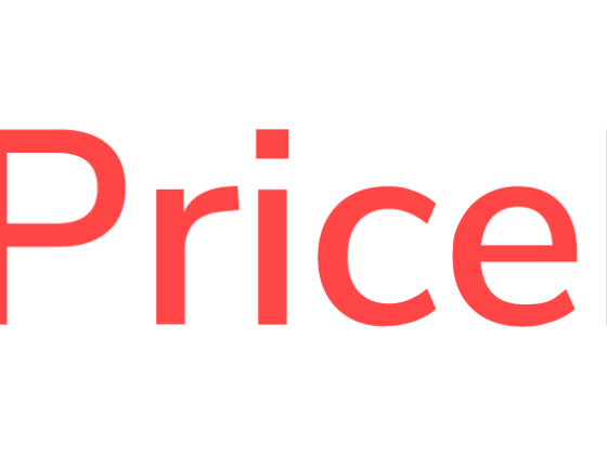 PriceLabs logo: red circle emblem with white bracket-like symbols and the red wordmark 'PriceLabs'
