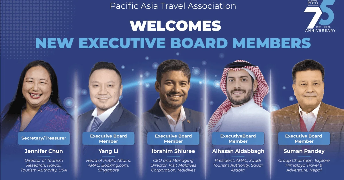 Pacific Asia Travel Association Appoints Five New Members to Executive Board to Enhance Leadership and Representation