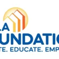 AHLA Foundation logo with a sun and stylized buildings, blue text 'AHLA FOUNDATION' and the slogan 'Elevate. Educate. Empower.'