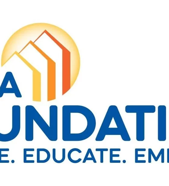 AHLA Foundation logo with a sun and stylized buildings, blue text 'AHLA FOUNDATION' and the slogan 'Elevate. Educate. Empower.'