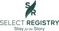 Select Registry logo with a stylized S and feather motif and the tagline 'Stay for the Story'.