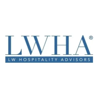 LW Hospitality Advisors logo: large 'LWHA' initials with a blue bar reading 'LW HOSPITALITY ADVISORS' beneath.
