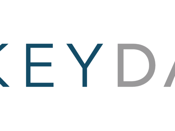KeyData logo featuring five rounded vertical bars in teal to dark blue, followed by the word KEYDATA in gray-blue letters