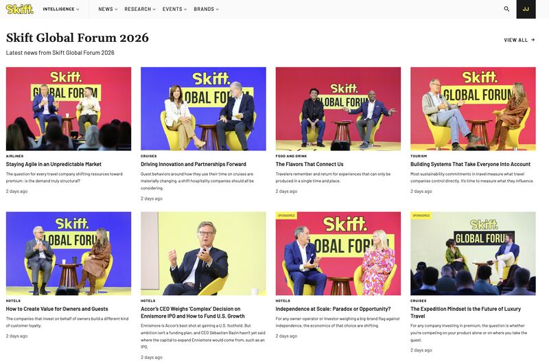 I love seeing the insights that come out of the Skift Global Forum. Sadly I couldn’t be in New York last week when it was on, but I’ve learned so much diving into what the leaders were saying since… | Jeremy Jauncey